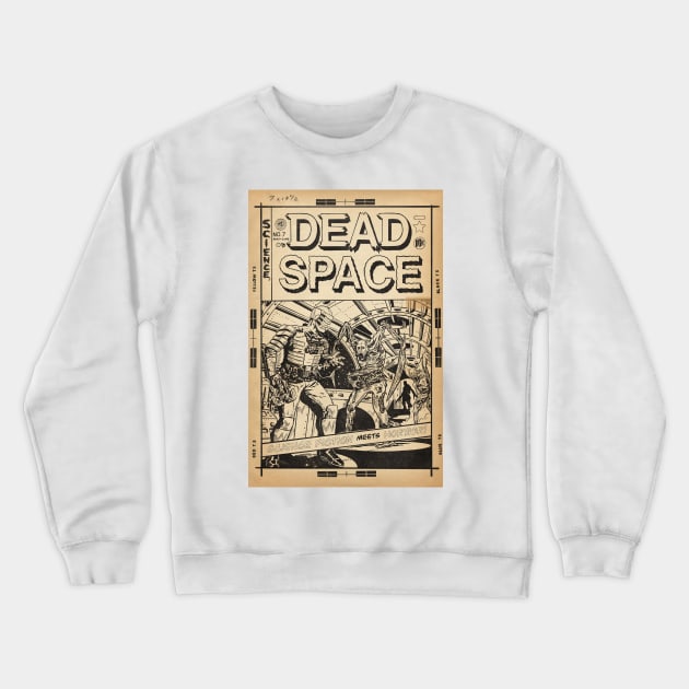 Dead Space fanart Comic cover line art Crewneck Sweatshirt by MarkScicluna